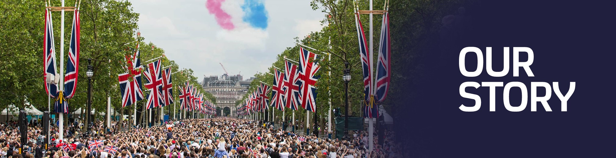 Crowd watching red arrows